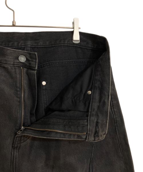 SUPPLIER（サプライヤー）SUPPLIER (サプライヤー) Tribal Leather Patch Baggy Denim Jeans ブラック サイズ:XLの古着・服飾アイテム