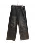 SUPPLIER（サプライヤー）の古着「Tribal Leather Patch Baggy Denim Jeans」｜ブラック