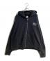 stussy（ステューシー）の古着「Stone Washed Fleece Zip Hoodie/ストーン ウォッシュド フリース ジップ フーディー」｜ブラック