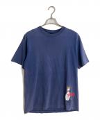 stussyステューシー）の古着「オールドキングピンプリントＴシャツ」｜ネイビー