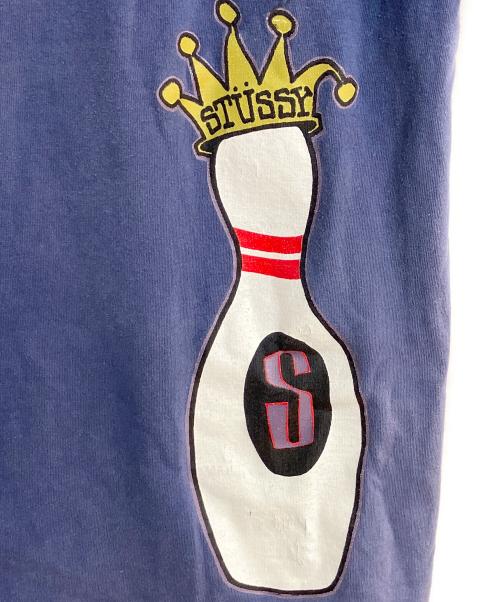 stussy（ステューシー）stussy (ステューシー) オールドキングピンプリントＴシャツ ネイビー サイズ:Ｌの古着・服飾アイテム