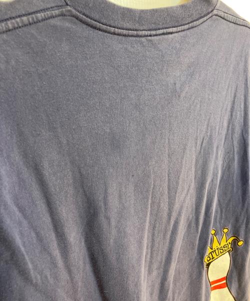 stussy（ステューシー）stussy (ステューシー) オールドキングピンプリントＴシャツ ネイビー サイズ:Ｌの古着・服飾アイテム