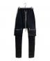 AF ARTEFACT（エーエフ アーティファクト）の古着「FLAP ZIP SARROUEL SKINNY PANTS/フラップジップサルエルスキニーパンツ」｜ブラック