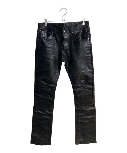 ISAMU KATAYAMA BACKLASH（イサムカタヤマ・バックラッシュ）ISAMU KATAYAMA BACKLASH (イサムカタヤマ・バックラッシュ) ITALY SHOULDER “GARMENT-DYED” PANTS ブラック サイズ:Ｌの古着・服飾アイテム