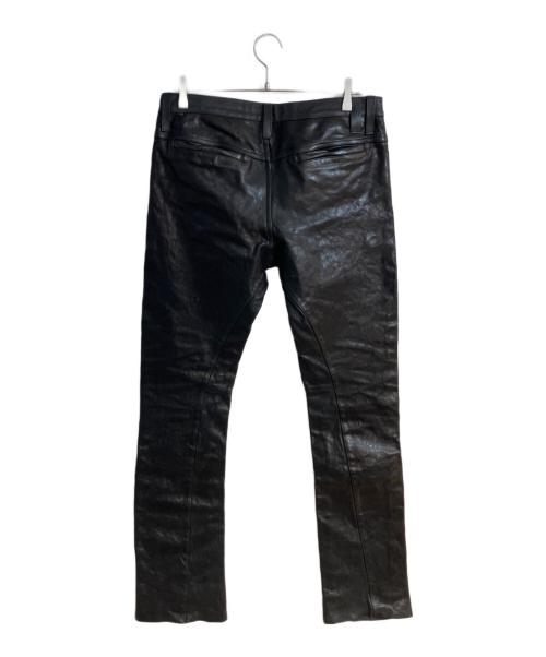 ISAMU KATAYAMA BACKLASH（イサムカタヤマ・バックラッシュ）ISAMU KATAYAMA BACKLASH (イサムカタヤマ・バックラッシュ) ITALY SHOULDER “GARMENT-DYED” PANTS ブラック サイズ:Ｌの古着・服飾アイテム