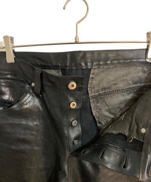 ISAMU KATAYAMA BACKLASH（イサムカタヤマ・バックラッシュ）ISAMU KATAYAMA BACKLASH (イサムカタヤマ・バックラッシュ) ITALY SHOULDER “GARMENT-DYED” PANTS ブラック サイズ:Ｌの古着・服飾アイテム