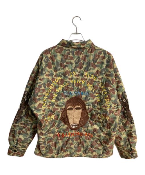 READYMADE（レディメイド）READYMADE (レディメイド) A BATHING APE (アベイシングエイプ) VIETNAM JAMBER (CAMO) グリーン サイズ:XLの古着・服飾アイテム