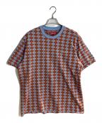 SUPREMEシュプリーム）の古着「Diamond Jacquard S/S Top」｜ブルー×オレンジ