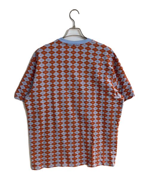 SUPREME（シュプリーム）Supreme (シュプリーム) Diamond Jacquard S/S Top ブルー×オレンジ サイズ:Ｌの古着・服飾アイテム
