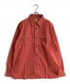SUGAR CANEシュガーケーン）の古着「JEAN CORD WORK SHIRT/ジーンコードワークシャツ」｜レッド