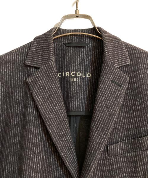 CIRCOLO 1901（チルコロ1901）Circolo 1901 (チルコロ1901) ストレッチ2Bテーラードジャケット グレー サイズ:50の古着・服飾アイテム