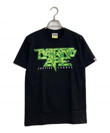 BAPE BY A BATHING APE（ベイプバイアベイシングエイプ）の古着「GROOVY JUSTICE LEAGUE TEE」｜ブラック