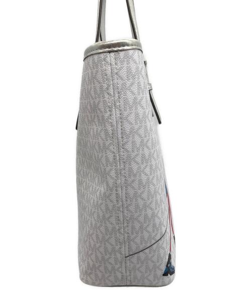 MICHAEL KORS（マイケルコース）MICHAEL KORS (マイケル・コース) Jet Set Girls JST Medium Signature Carry all Tote Logo Bag ホワイトの古着・服飾アイテム