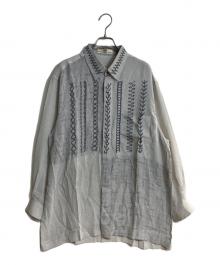 BALENCIAGA（バレンシアガ）の古着「オールドトータルパターンシアーポリシャツ」｜グレー