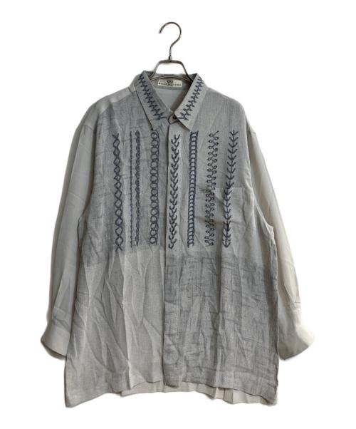BALENCIAGA（バレンシアガ）BALENCIAGA (バレンシアガ) オールドトータルパターンシアーポリシャツ グレー サイズ:Ｌの古着・服飾アイテム