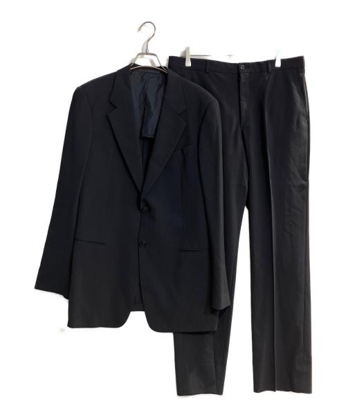 ARMANI COLLEZIONI（アルマーニ コレツィオーニ）ARMANI COLLEZIONI (アルマーニ コレツィオーニ) ストライプセットアップスーツ ネイビー サイズ:52の古着・服飾アイテム