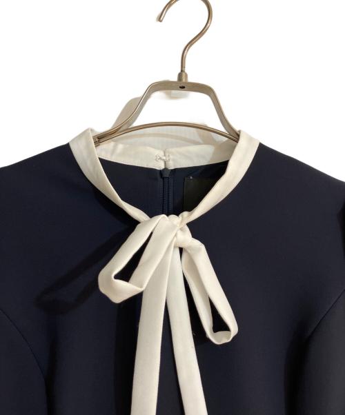 Rene（ルネ）Rene (ルネ) 25SS ボウタイショートスリーブワンピース ネイビー サイズ:36の古着・服飾アイテム