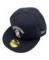New Era（ニューエラ）の古着「GLOW IN THE DARK COLLEGE NEW ERA 59FIFTY CAP」｜ネイビー