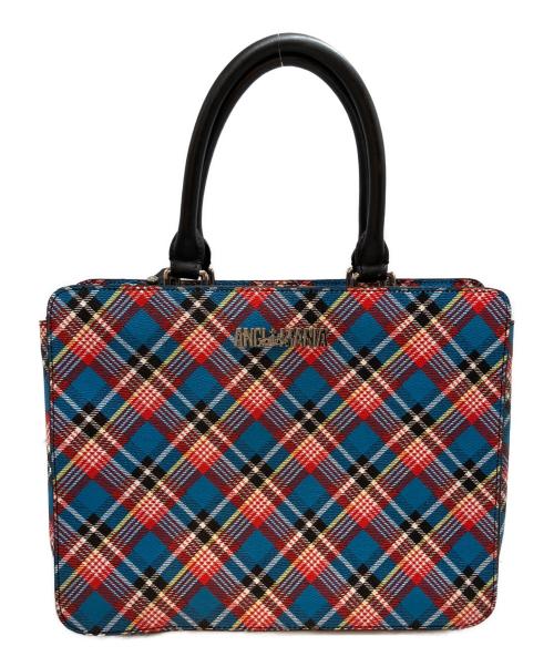Vivienne Westwood ANGLOMANIA（ヴィヴィアンウエストウッドアングロマニア）VIVIENNE WESTWOOD ANGLOMANIA (ヴィヴィアンウエストウッドアングロマニア) チェック柄2WAYバッグ ブルーの古着・服飾アイテム