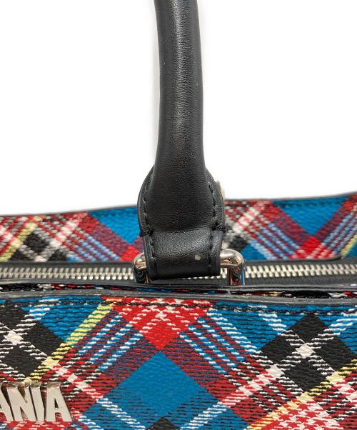 Vivienne Westwood ANGLOMANIA（ヴィヴィアンウエストウッドアングロマニア）VIVIENNE WESTWOOD ANGLOMANIA (ヴィヴィアンウエストウッドアングロマニア) チェック柄2WAYバッグ ブルーの古着・服飾アイテム