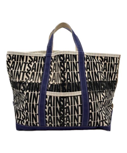 SAINT MICHAEL（セントマイケル）SAINT MICHAEL (セントマイケル) TOTE SAINT NAVY/トート セント ネイビー ベージュの古着・服飾アイテム