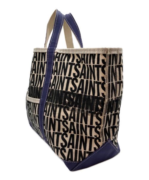 SAINT MICHAEL（セントマイケル）SAINT MICHAEL (セントマイケル) TOTE SAINT NAVY/トート セント ネイビー ベージュの古着・服飾アイテム