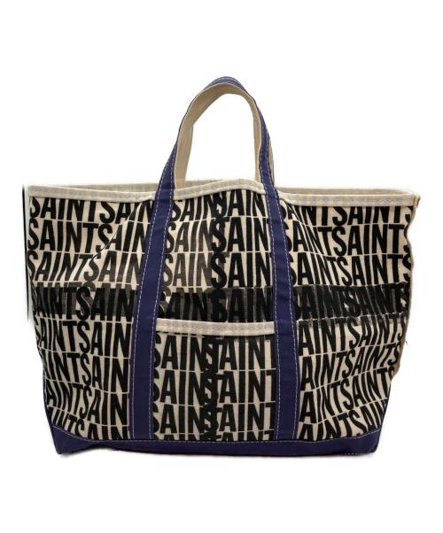 SAINT MICHAEL（セントマイケル）SAINT MICHAEL (セントマイケル) TOTE SAINT NAVY/トート セント ネイビー ベージュの古着・服飾アイテム