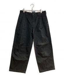 DESCENDANT（ディセンダント）の古着「SF TWILL WIDE TROUSERS/エスエフ ツイル ワイド トラウザーズ」｜ブラック