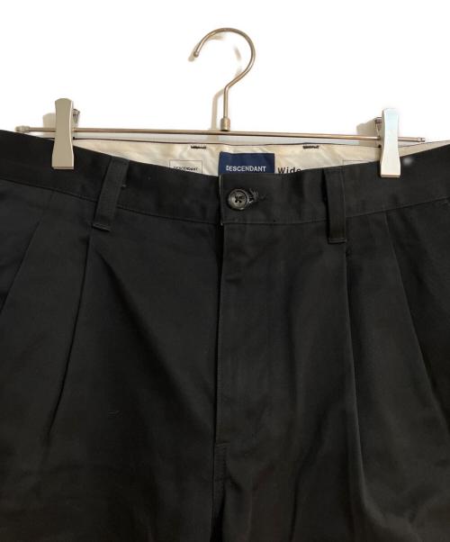 DESCENDANT（ディセンダント）DESCENDANT (ディセンダント) SF TWILL WIDE TROUSERS/エスエフ ツイル ワイド トラウザーズ ブラック サイズ:2の古着・服飾アイテム