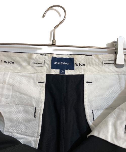 DESCENDANT（ディセンダント）DESCENDANT (ディセンダント) SF TWILL WIDE TROUSERS/エスエフ ツイル ワイド トラウザーズ ブラック サイズ:2の古着・服飾アイテム