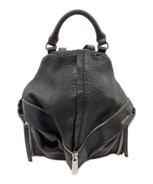 DIESEL（ディーゼル）DIESEL (ディーゼル) レザーリュック ブラックの古着・服飾アイテム