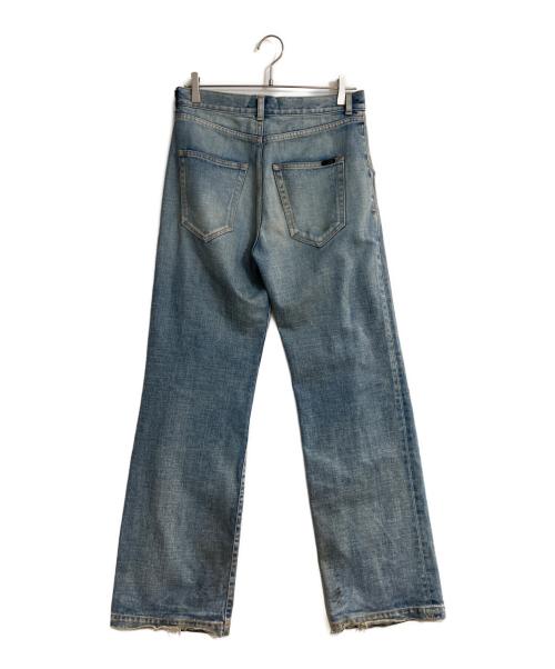 Saint Laurent Paris（サンローランパリ）Saint Laurent Paris (サンローランパリ) エイジング加工 マルチポケット ジップアップ デニムパンツ ブルー サイズ:W28の古着・服飾アイテム