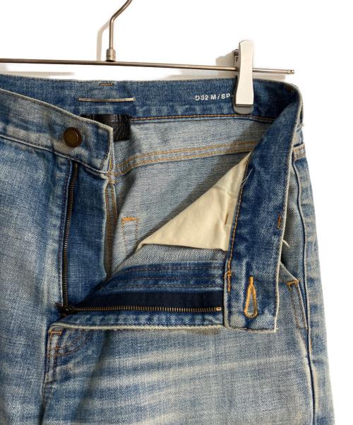 Saint Laurent Paris（サンローランパリ）Saint Laurent Paris (サンローランパリ) エイジング加工 マルチポケット ジップアップ デニムパンツ ブルー サイズ:W28の古着・服飾アイテム