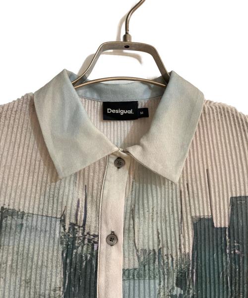 Desigual（デシグアル）Desigual (デシグアル) プリーツシャツ ブルー サイズ:Mの古着・服飾アイテム