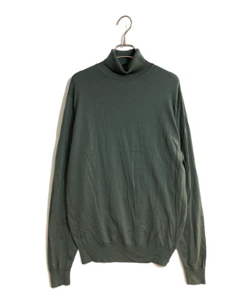 JOHN SMEDLEY（ジョンスメドレー）JOHN SMEDLEY (ジョンスメドレー) タートルネックニット グリーン サイズ:Ｌの古着・服飾アイテム