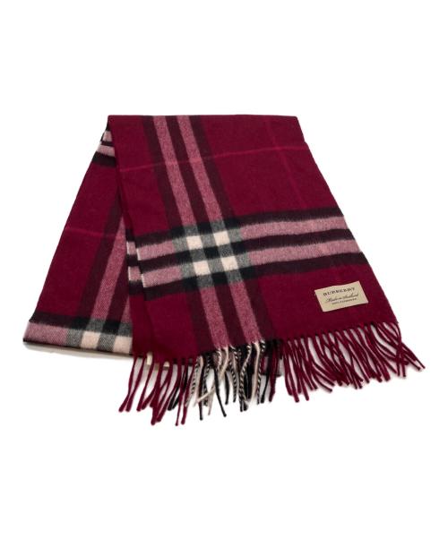 BURBERRY LONDON（バーバリーロンドン）BURBERRY LONDON (バーバリーロンドン) カシミヤマフラー パープルの古着・服飾アイテム