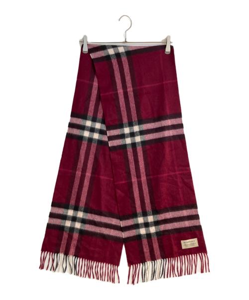 BURBERRY LONDON（バーバリーロンドン）BURBERRY LONDON (バーバリーロンドン) カシミヤマフラー パープルの古着・服飾アイテム