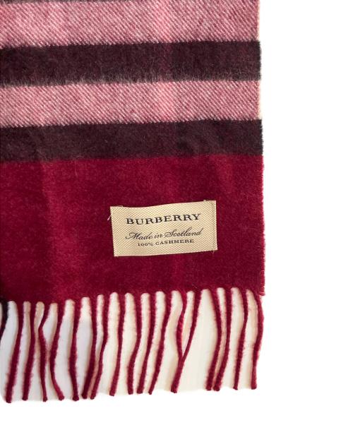 BURBERRY LONDON（バーバリーロンドン）BURBERRY LONDON (バーバリーロンドン) カシミヤマフラー パープルの古着・服飾アイテム