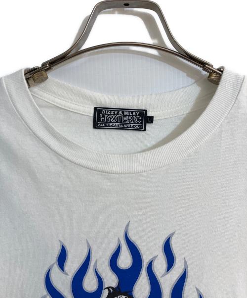 Hysteric Glamour（ヒステリックグラマー）Hysteric Glamour (ヒステリックグラマー) MOTOR CITY BABY Tシャツ ホワイト サイズ:Ｌの古着・服飾アイテム