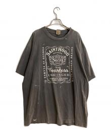 SAINT MICHAEL×NEIGHBORHOOD（セントマイケル×ネイバーフッド）の古着「STHD . SS TEE FEARLESS/エスティーエイチディー ショートスリーブ ティー ピアレス」｜ブラック