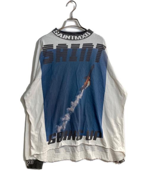 SAINT MICHAEL（セントマイケル）SAINT MICHAEL (セントマイケル) LS TEE GOING ホワイト サイズ:Ｌの古着・服飾アイテム