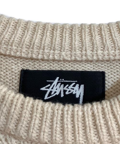 stussy（ステューシー）stussy (ステューシー) Handwritten Sweater ベージュ サイズ:Sの古着・服飾アイテム