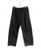 MOSSモス）の古着「WOOL STRETSCH WIDETUCK EASY PANTS」｜ブラック