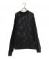 BAL（バル）の古着「CHECKERED LOOSE GAUGE CROCHE SWEATER」｜ブラック