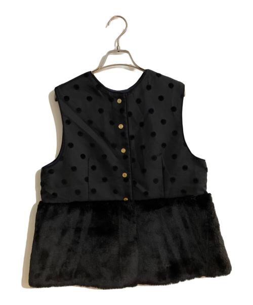 TOMORROW LAND collection（トゥモローランドコレクション）TOMORROW LAND collection (トゥモローランドコレクション) モールポルカドット チュチュファージレ ブラック サイズ:36の古着・服飾アイテム