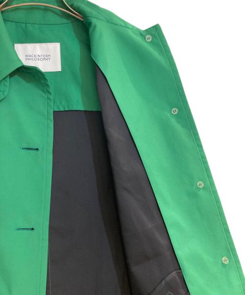 MACKINTOSH PHILOSOPHY（マッキントッシュ フィロソフィー）MACKINTOSH PHILOSOPHY (マッキントッシュ フィロソフィー) WELBURYダブルクロスステンカラーコート グリーン サイズ:38の古着・服飾アイテム