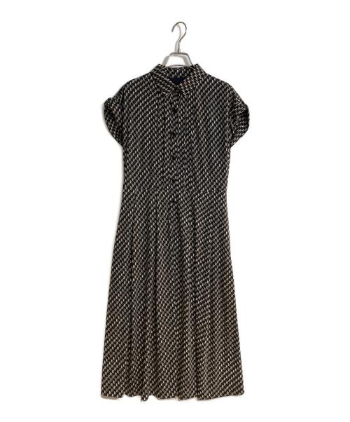 MACKINTOSH LONDON（マッキントッシュ ロンドン）MACKINTOSH LONDON (マッキントッシュ ロンドン) レインドロッププリントワンピース ブラック サイズ:38の古着・服飾アイテム