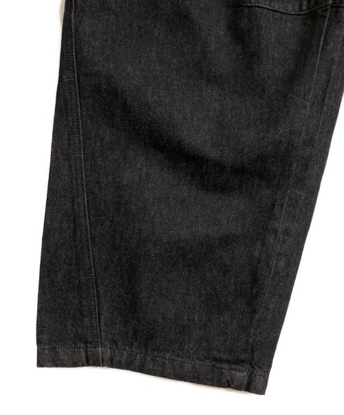 Noremid（ノーリミッド）NOREMID (ノーリミッド) ロゴ刺繍バギーデニムパンツ ブラック サイズ:不明の古着・服飾アイテム