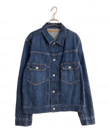 SCYEBASICS（サイベーシックス）の古着「Selvedge Denim Used Wash Trucker Jacket 2」｜インディゴ