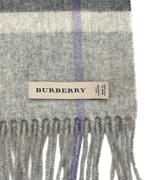 BURBERRY（バーバリー）BURBERRY (バーバリー) カシミヤマフラー グレー サイズ:168×30の古着・服飾アイテム